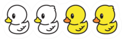 Logo Rubber Duck Cartoon Characters Illustration Sticker