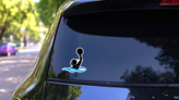 Logo Water Polo Silhouette Blue Water Sticker on a Rear Car Window (New) example