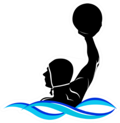 Logo Water Polo Silhouette Blue Water Sticker