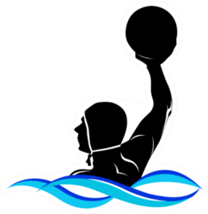 Logo Water Polo Silhouette Blue Water Sticker