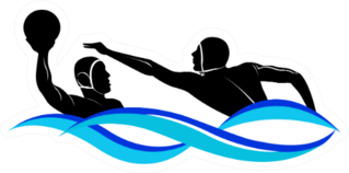 Logo Water Polo Two Players Sticker