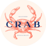 Logo With An Image Of A Crab Drawn By Graphic Lines Sticker