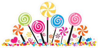 Lollipop Candy Banner Sticker