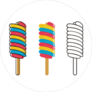 Lollipop Ice Cream Candy Stickers