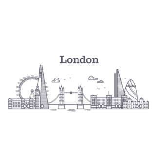 London City Skyline UK Sticker