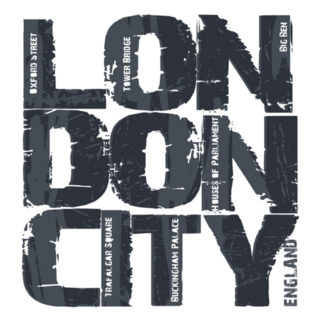 London City Typography UK Sticker