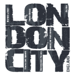 London City Typography UK Sticker