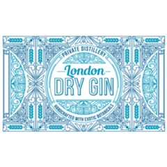 London Dry Gin Decorative UK Label Sticker