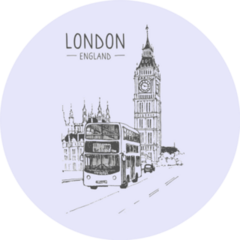 London England UK Architecture Sketch Illustration Sticker