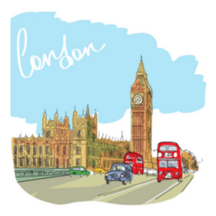 London England UK Illustration Sticker