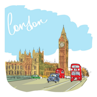 London England UK Illustration Sticker
