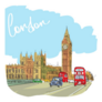 London England UK Illustration Sticker