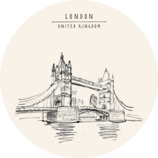 London, England, United Kingdom Touristic Postcard Sticker