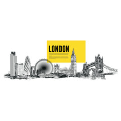 London UK Architectural Illustration Sticker