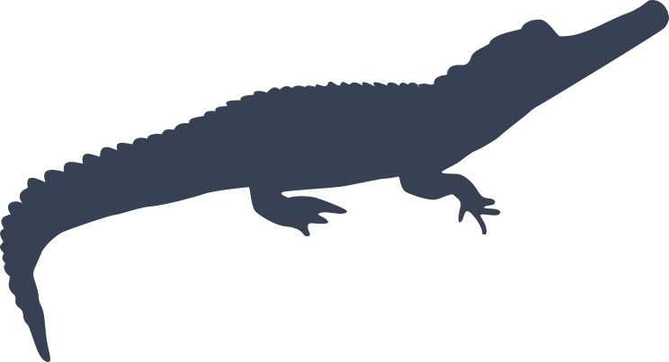 Long Alligator Crocodile Sticker