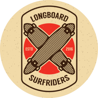 Long Board Skateboarding Sticker