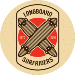 Long Board Skateboarding Sticker