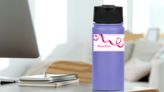 Long Breast Cancer Awareness Ribbon on a Water Bottle (New) example