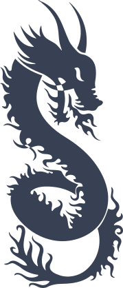 Long Flaming Dragon Sticker