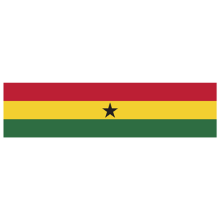 Long Ghana Flag Sticker