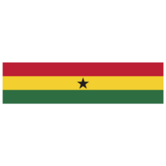 Long Ghana Flag Sticker