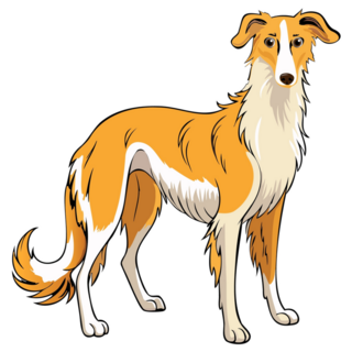 Long Hair Saluki Sticker
