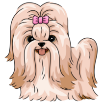 Long Hair Shih Tzu Sticker