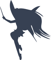 Long Haired Fairy Holding A Wand Sticker