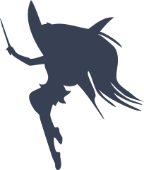 Long Haired Fairy Holding A Wand Sticker