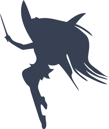 Long Haired Fairy Holding A Wand Sticker