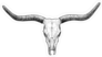 Long Horn Bull Skull Sticker