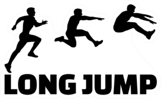 Long Jump Sequence With Lettering Sticker