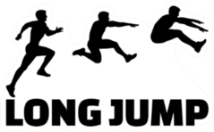 Long Jump Sequence With Lettering Sticker