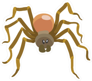 Long Legged Brown Spider Sticker