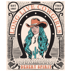 Long Live Cowgirls Vintage Illustration Sticker