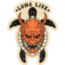 Long Live Devil Mask And Turtle Sticker