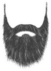 Long Man Beard With No Face Sticker