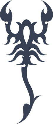 Long Tribal Scorpion Sticker