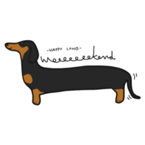 Long Weekend Dachshund Sticker