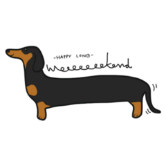 Long Weekend Dachshund Sticker