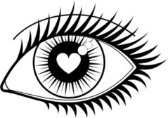 Look Of Love Anime Eye Sticker