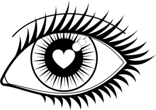 Look Of Love Anime Eye Sticker