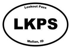 Lookout Pass Oval Sticker