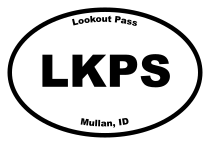 Lookout Pass Oval Sticker