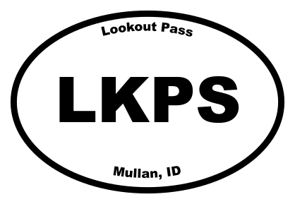 Lookout Pass Oval Sticker