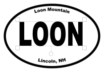 Loon Mountain Oval Sticker