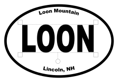 Loon Mountain Oval Sticker