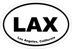Los Angeles, California Oval Stickers