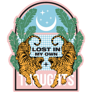 Lost In Tiger Thoughts Sticker