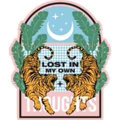 Lost In Tiger Thoughts Sticker